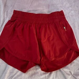 Lululemon Athletica Red Athletic Shorts